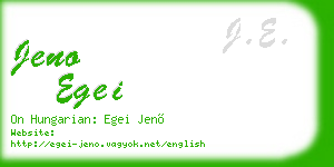 jeno egei business card