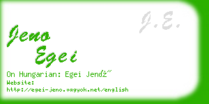 jeno egei business card